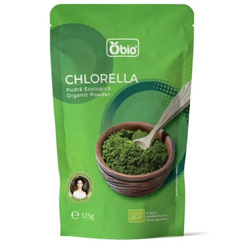 Chlorella pulbere Eco, 125 g, Obio