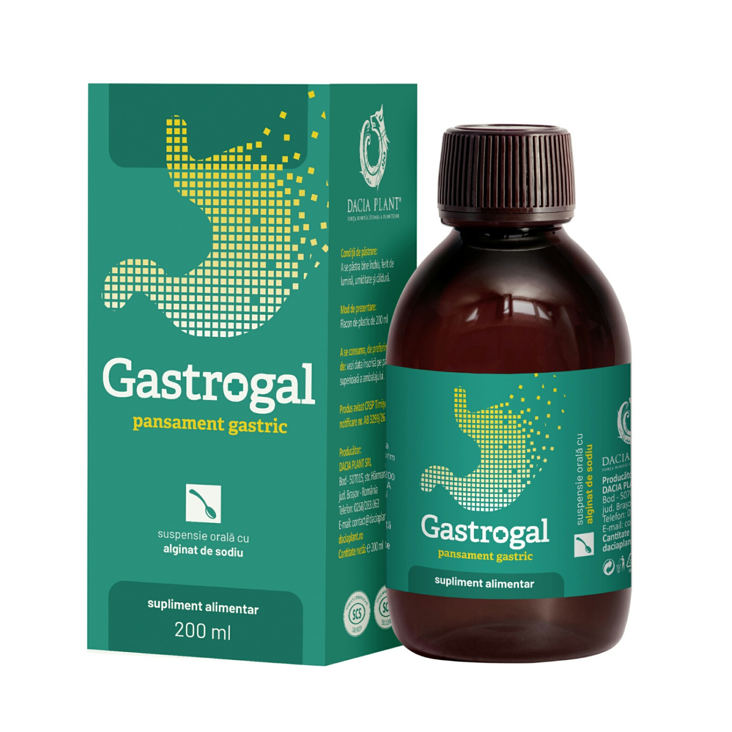 Suspensie orala Gastrogal, 200 ml, Dacia Plant