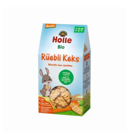 HOLLE BISCUITI DIN GRAU SPELTA CU MORCOVI 125 GR BIO*