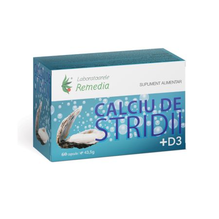 Calciu de stridii cu D3, 60 comprimate, Remedia