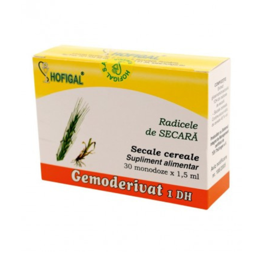 Radicele de Secara Gemoderivat, 30 monodoze X 1.5ml, Hofigal