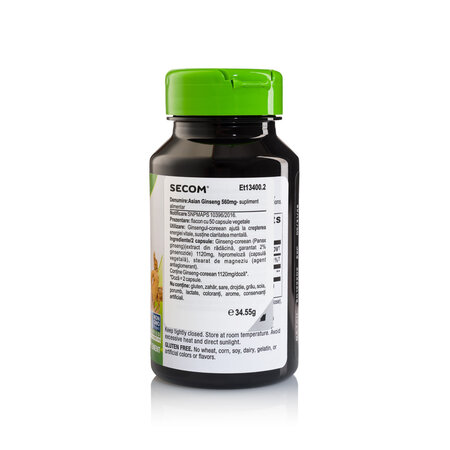 Asian Ginseng, 560mg, 50 capsule, Natures Way 776338