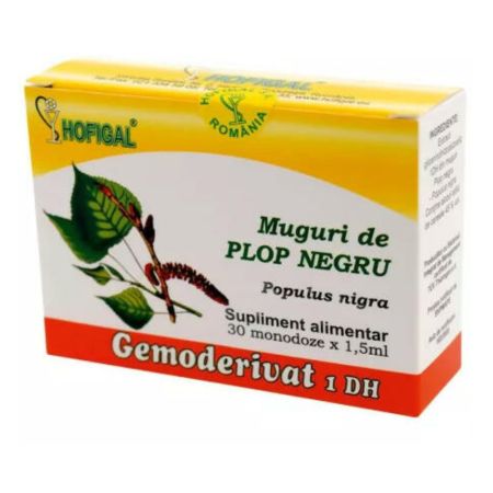 Muguri plop negru Gemoderivat, 30 monodoze X 1.5ml, Hofigal