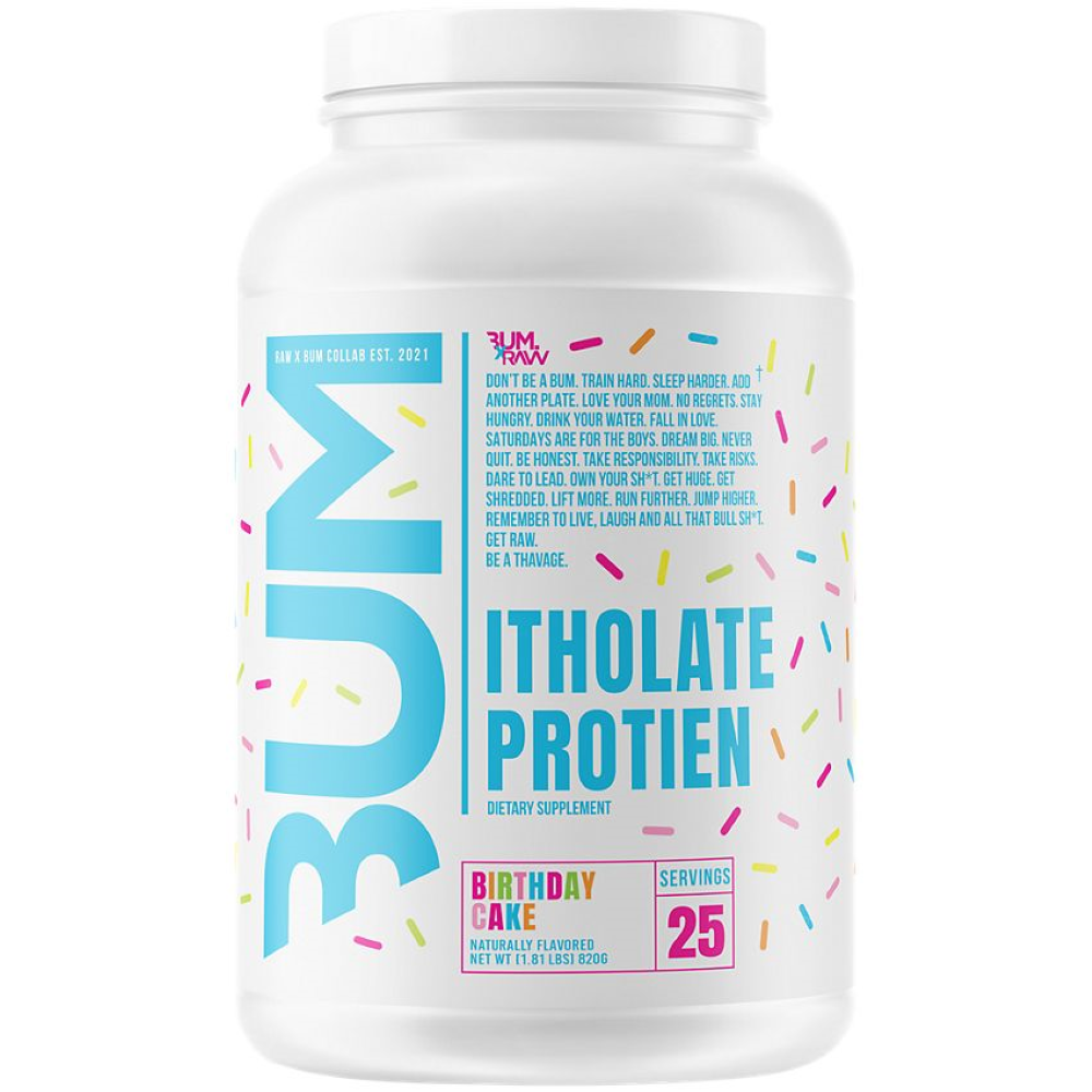 Pudra proteica din zer Itholate CBUM Series Essential, Brithday Cake, 825 g, Raw Nutrition