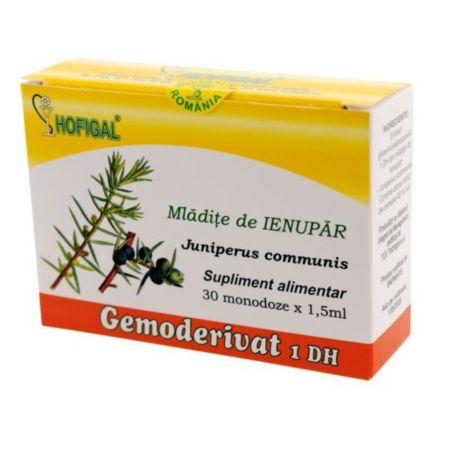 Mladite de ienupar Gemoderivat, 30 monodoze X 1.5ml, Hofigal