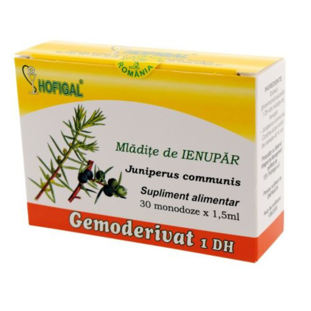 Mladite de ienupar Gemoderivat, 30 monodoze X 1.5ml, Hofigal