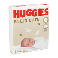 Scutece de schimb Extra Care, Nr. 1, 2-5 kg, 84 bucati, Huggies