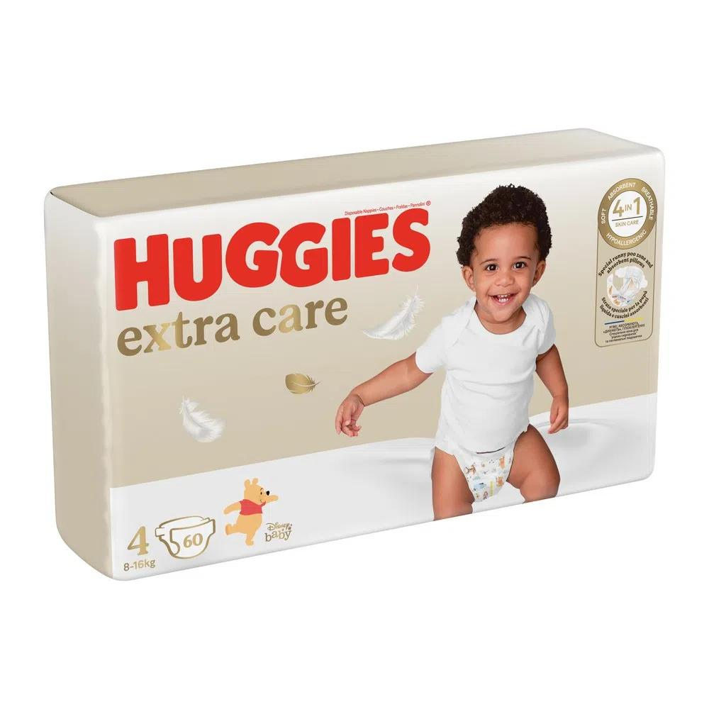 Scutece de schimb Extra Care, Nr. 4, 8-16 kg, 60 buc, Huggies