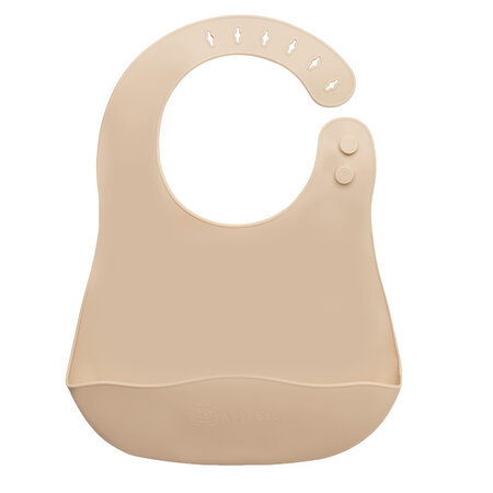 Baveta din silicon cu buzunar, 6 luni+, Bubble Beige, Appekids 612034