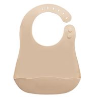 Baveta din silicon cu buzunar, 6 luni+, Bubble Beige, Appekids