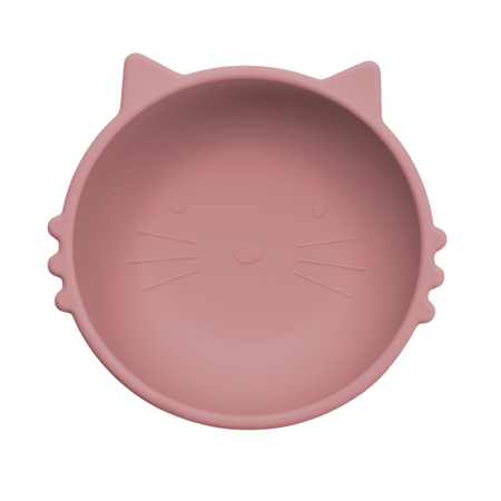 Bol din silicon Kitty I, 6 luni+, Old Rose, Appekids 612092