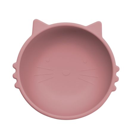 Bol din silicon Kitty I, 6 luni+, Old Rose, Appekids