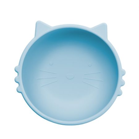 Bol din silicon Kitty I, 6 luni+, Aqua Blue, Appekids 612079
