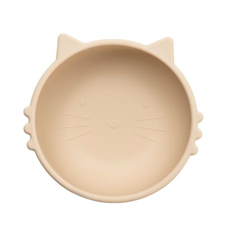 Bol din silicon Kitty I, 6 luni+, Bubble Beige, Appekids