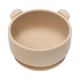 Bol din silicon cu ventuza The Little Bear, 6 luni+, Bubble Beige, Appekids 612237