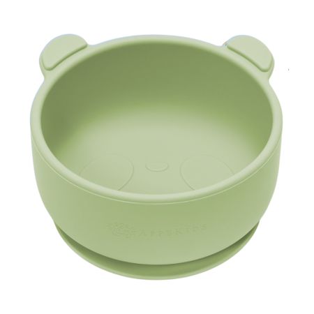 Bol din silicon cu ventuza The Little Bear, 6 luni+, Raw Green, Appekids