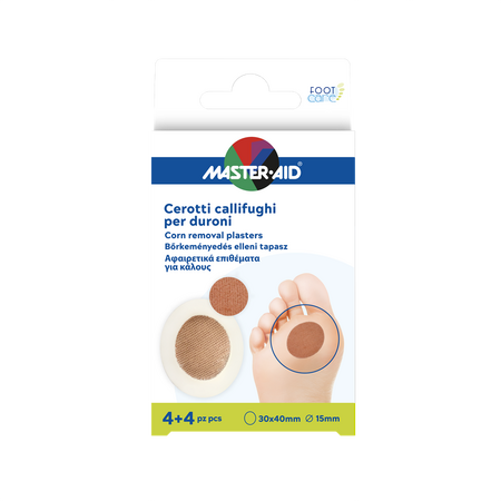 Plasturi pentru bataturi talpa cu acid salicilic, 4 + 4 buc, Master Aid