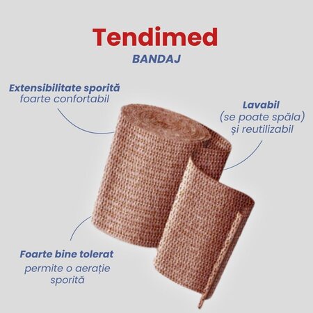 Fasa elastica cu clema, extensibilitate 250% Tendimed, 4.5 m x 10 cm, Master Aid 726652