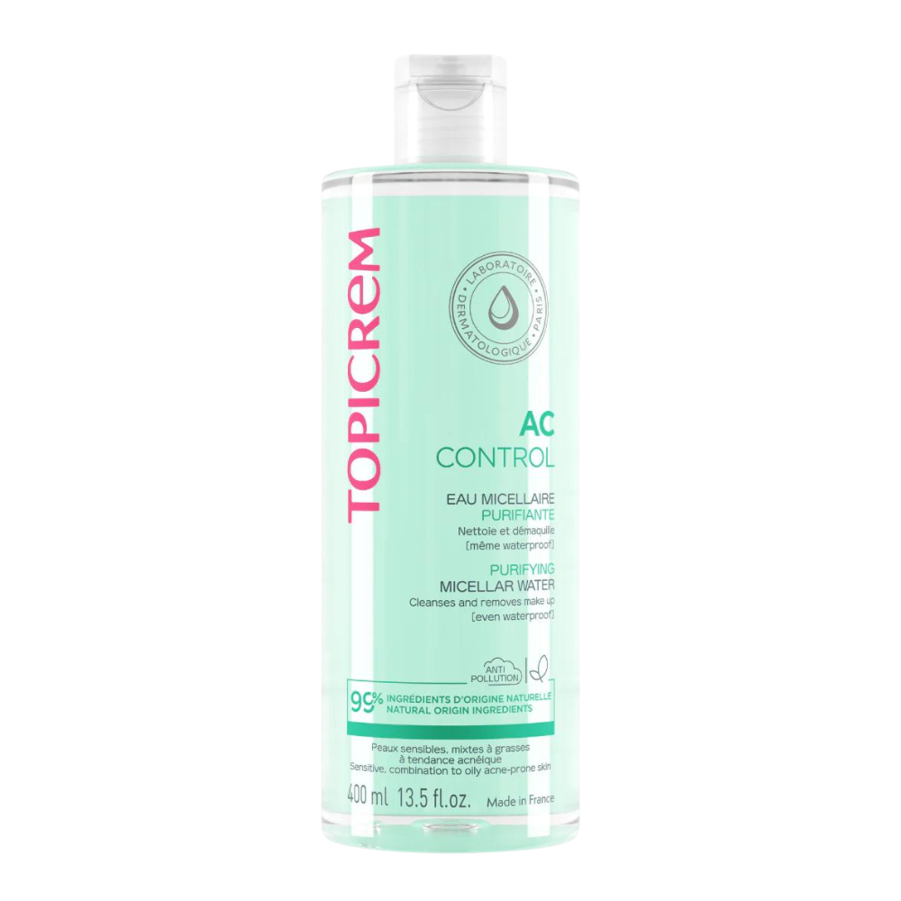 Apa micelara purifianta pentru ten mixt si gras AC Control, 400 ml, Topicrem