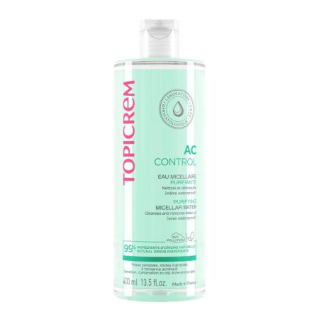 Apa micelara purifianta pentru ten mixt si gras AC Control, 400 ml, Topicrem