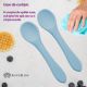 Set Lingurite din silicon, 6 luni+, Aqua Blue, Appekids 612977