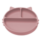 Farfurie compartimentata din silicon cu ventuza Kitty, 6 luni+, Old Rose, Appekids 612649