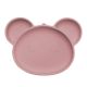 Farfurie din silicon cu ventuza Panda, 6 luni+, Old Rose, Appekids 612684