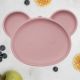 Farfurie din silicon cu ventuza Panda, 6 luni+, Old Rose, Appekids 612680