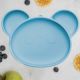 Farfurie din silicon cu ventuza Panda, 6 luni+, Aqua Blue, Appekids 612751