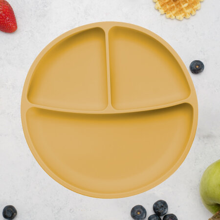 Farfurie compartimentata din silicon cu ventuza, 6 luni+, Honey, Appekids 612710