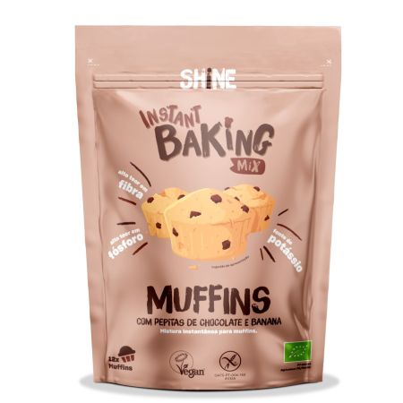 SHINE AMESTEC INSTANT PT.MUFFINS CU BANANE SI BUCATI DE CIOCOLATA 350 GR BIO* 11277