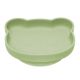 Farfurie din silicon cu ventuza The Little Bear, 6 luni+, Raw Green, Appekids 612761