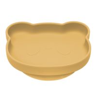 Farfurie din silicon cu ventuza The Little Bear, 6 luni+, Honey, Appekids