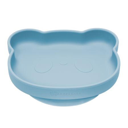 Farfurie din silicon cu ventuza The Little Bear, 6 luni+, Aqua Blue, Appekids