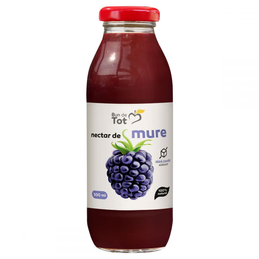 Nectar de mure fara zahar Bun de Tot, 300 ml, Dacia Plant