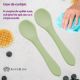 Set Lingurite din silicon, 6 luni+, Raw Green, Appekids 612996