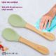 Set Lingurite din bambus, 6 luni+, Raw Green, Appekids 613000