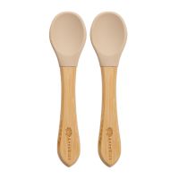 Set Lingurite din bambus, 6 luni+, Bubble Beige, Appekids