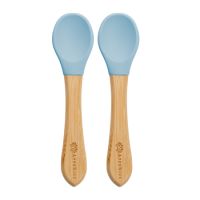 Set Lingurite din bambus, 6 luni+, Aqua Blue, Appekids