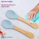 Set Lingurite din bambus, 6 luni+, Aqua Blue, Appekids 613024