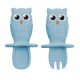 Set Tacamuri din silicon Bufnita, 6 luni+, Aqua Blue, Appekids 613052