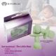 Set Tacamuri din silicon The Little Bear, 6 luni+, Raw Green, Appekids 613099