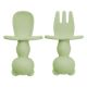 Set Tacamuri din silicon The Little Bear, 6 luni+, Raw Green, Appekids 613098