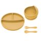 Set pentru diversificare din silicon Basic, 6 luni+, Honey, Appekids 613138