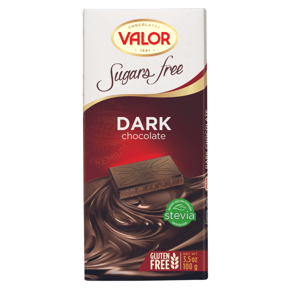 Ciocolata neagra fara zahar, 100 g, Valor