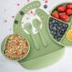 Set pentru diversificare din silicon Classic, 6 luni+, Raw Green, Appekids 613192