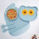 Set pentru diversificare din silicon Panda, 6 luni+, Aqua Blue, Appekids 613213