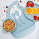 Set pentru diversificare din silicon Panda, 6 luni+, Aqua Blue, Appekids 613207