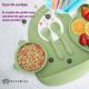 Set pentru diversificare din silicon Panda, 6 luni+, Raw Green, Appekids 613227