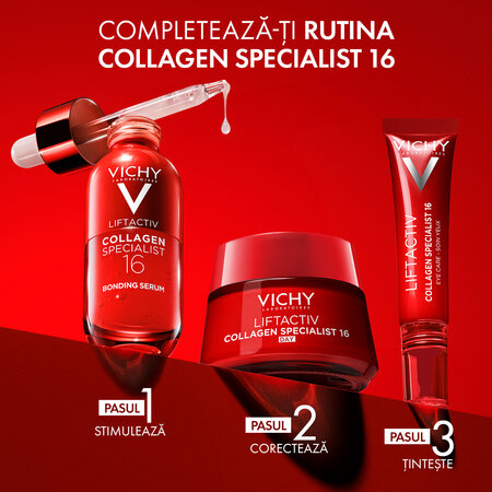 Crema pentru ingrijirea ochilor cu efect antirid Liftactiv Collagen Specialist 16, 15 ml, Vichy 686787